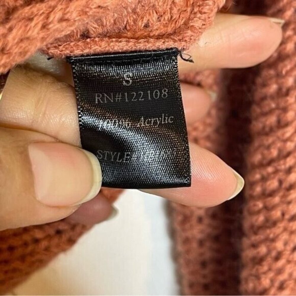 MAK Pink Crop Top Knit Sweater Size S - Picture 6 of 8